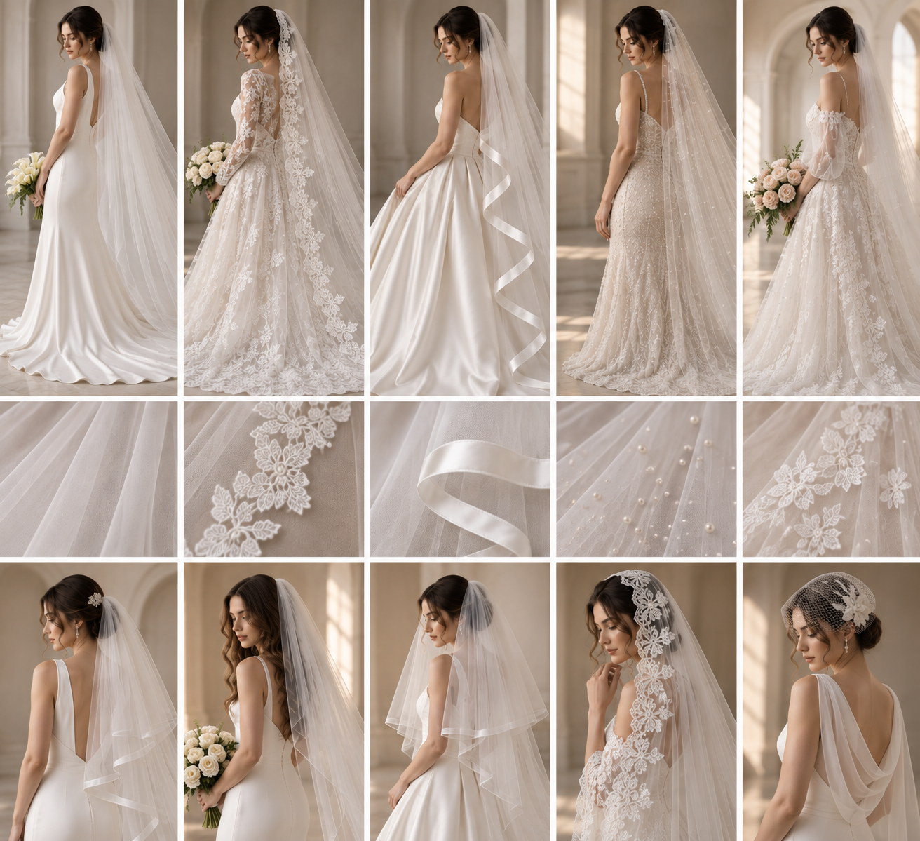 Should Your Wedding Veil Match Your Wedding Dress?