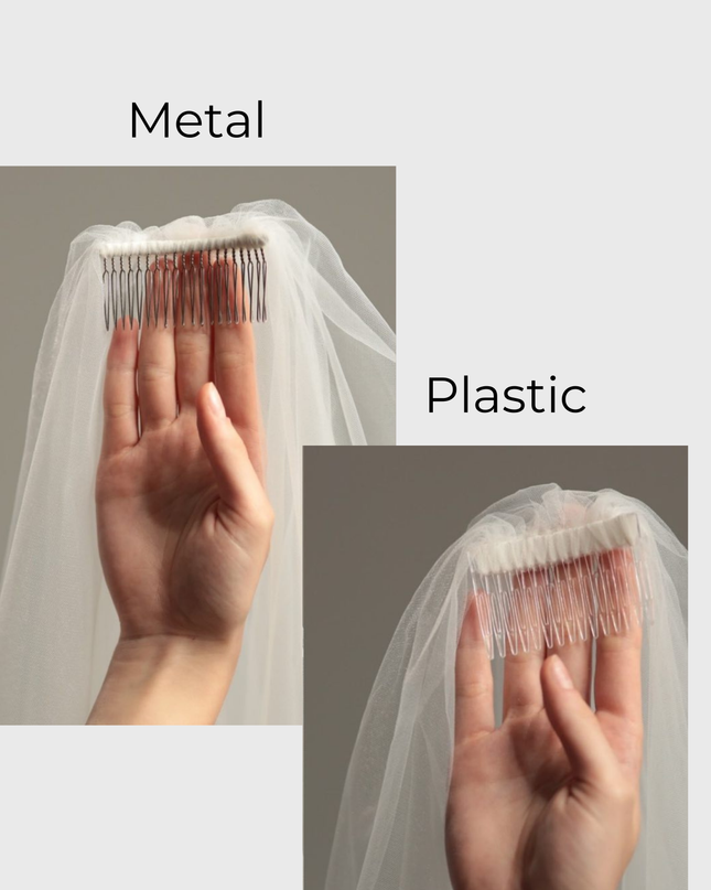 Pearl Cathedral Wedding Veil – Two Tier Soft Tulle Bridal Veil