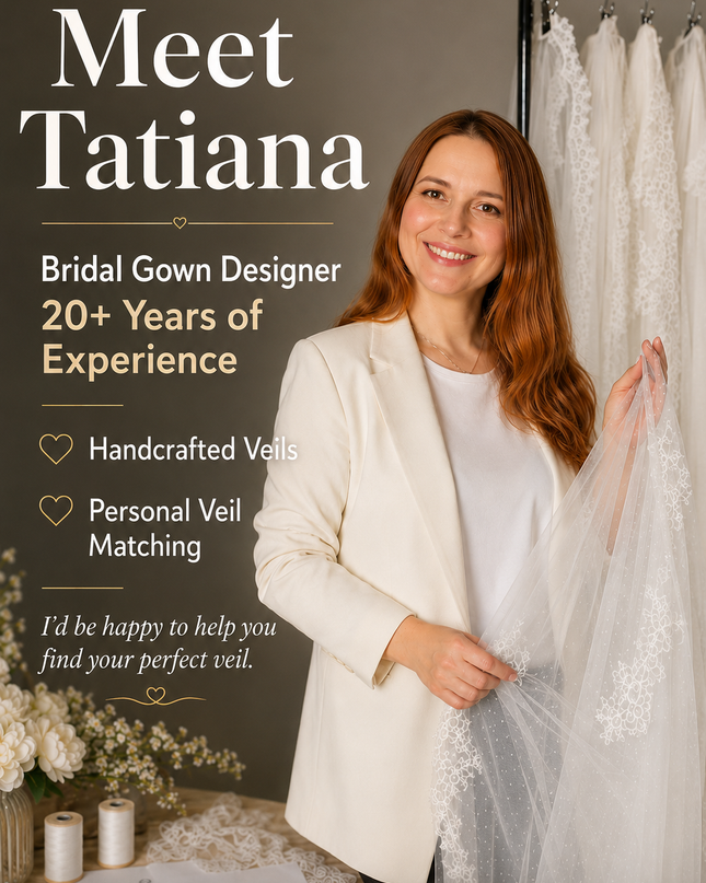 Two Tier Cathedral Veil – Italian Tulle Horsehair Trim