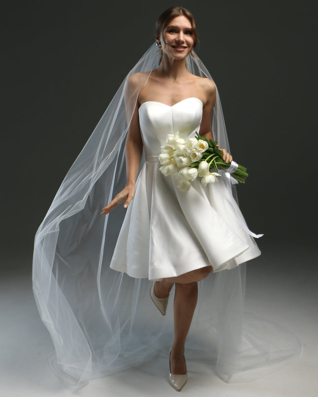 Bridal Pencil Veil - Customized Length and Style Available
