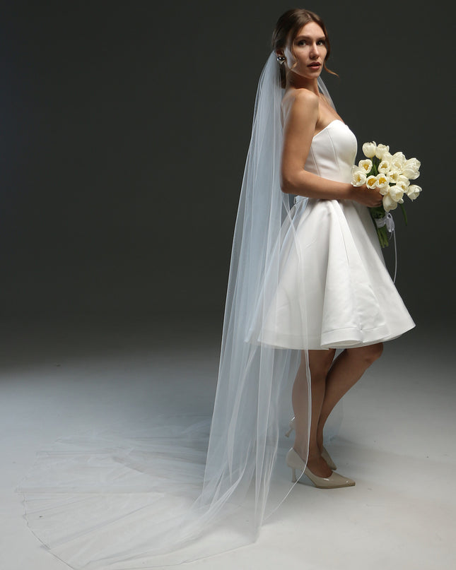 Bridal Pencil Veil - Customized Length and Style Available