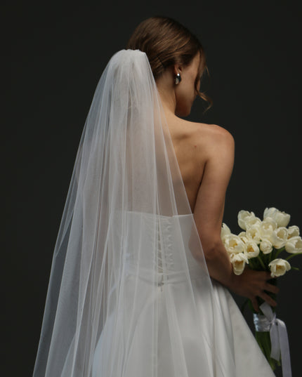 Bridal Pencil Veil - Customized Length and Style Available
