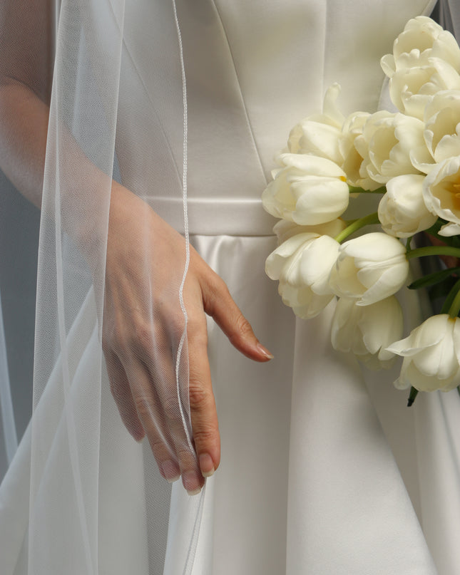 Bridal Pencil Veil - Customized Length and Style Available