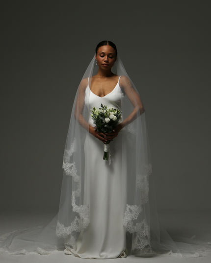 Two Tier Lace Edge Cathedral Romantic Veil