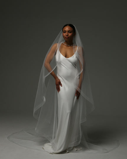 Cathedral Horsehair Edge Veil – One Tier Bridal Veil