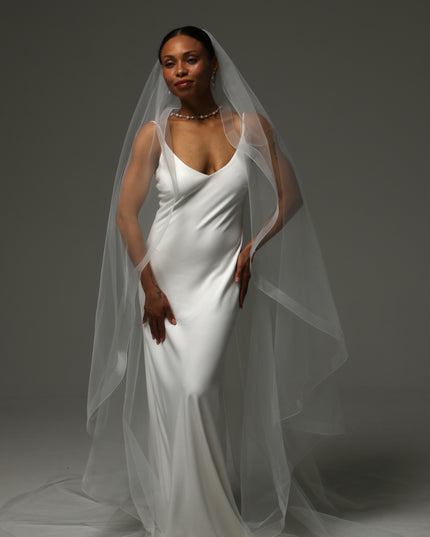Cathedral Horsehair Edge Veil – One Tier Bridal Veil