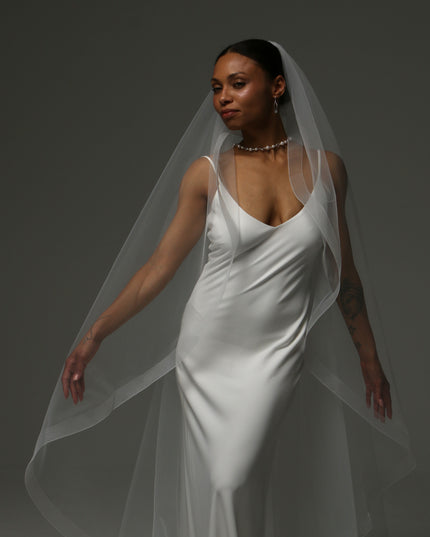 Cathedral Horsehair Edge Veil – One Tier Bridal Veil