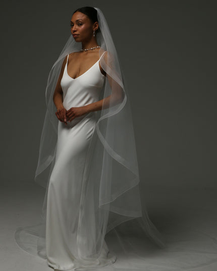 Cathedral Horsehair Edge Veil – One Tier Bridal Veil