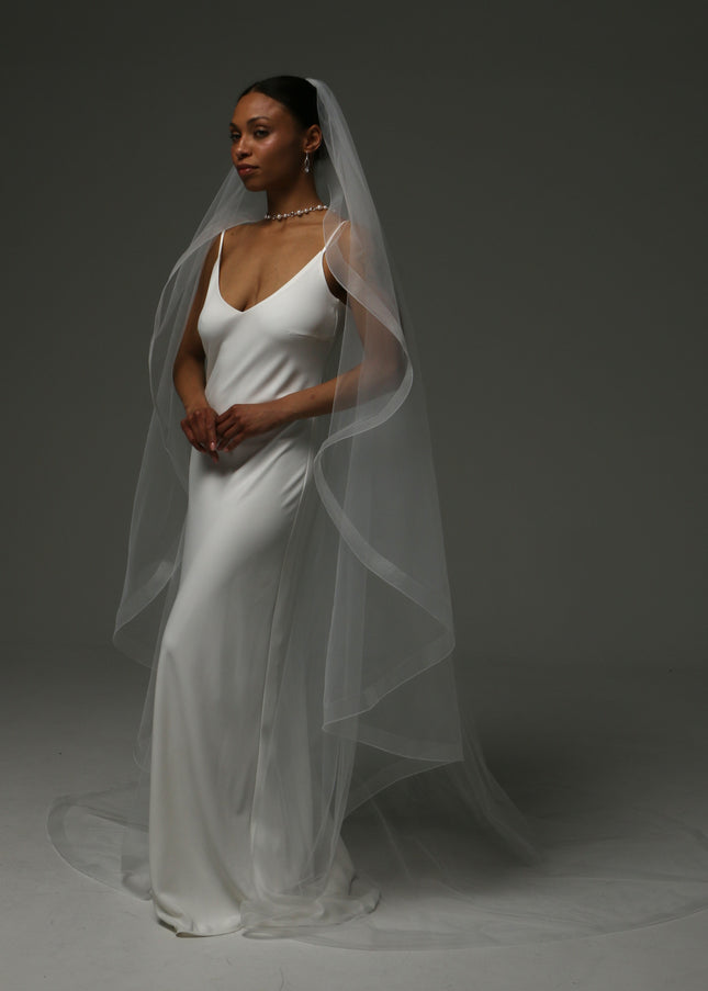 Cathedral Horsehair Edge Veil – One Tier Bridal Veil