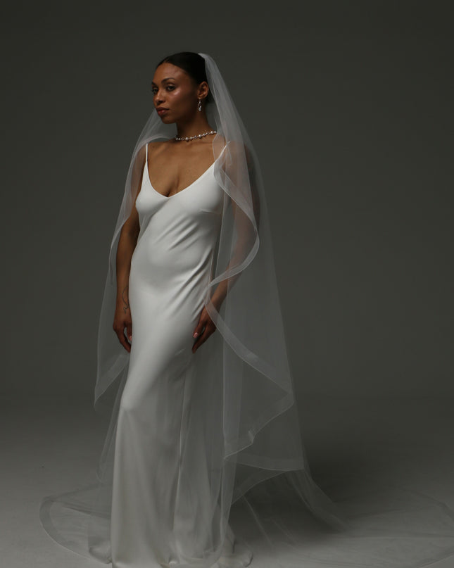 Cathedral Horsehair Edge Veil – One Tier Bridal Veil