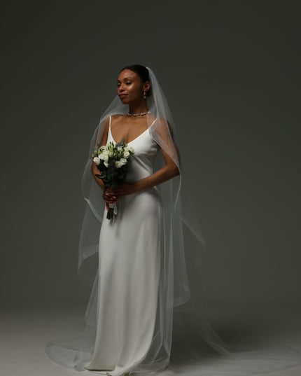 Cathedral Horsehair Edge Veil – One Tier Bridal Veil