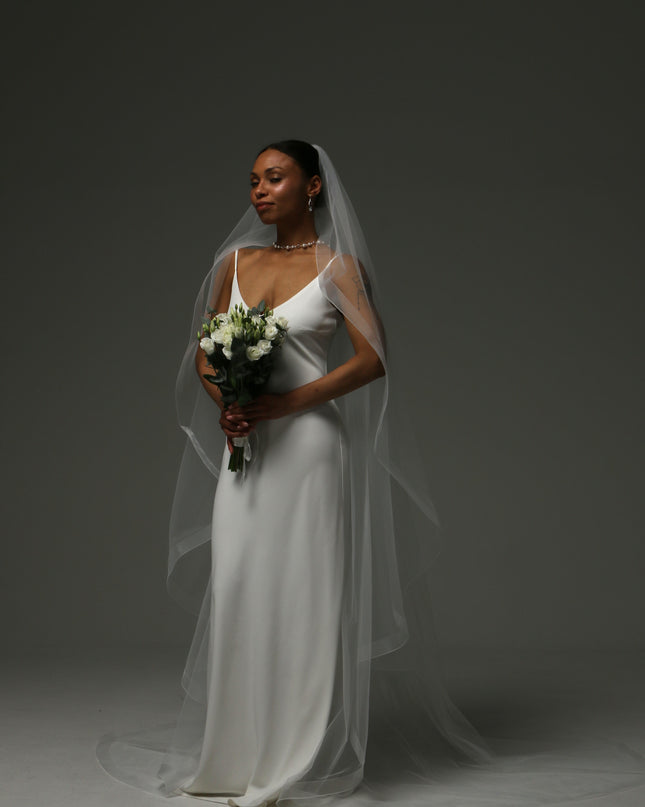 Cathedral Horsehair Edge Veil – One Tier Bridal Veil