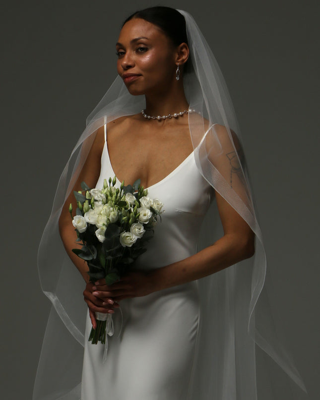 Cathedral Horsehair Edge Veil – One Tier Bridal Veil