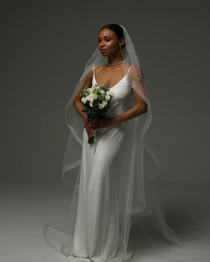 Cathedral Horsehair Edge Veil – One Tier Bridal Veil