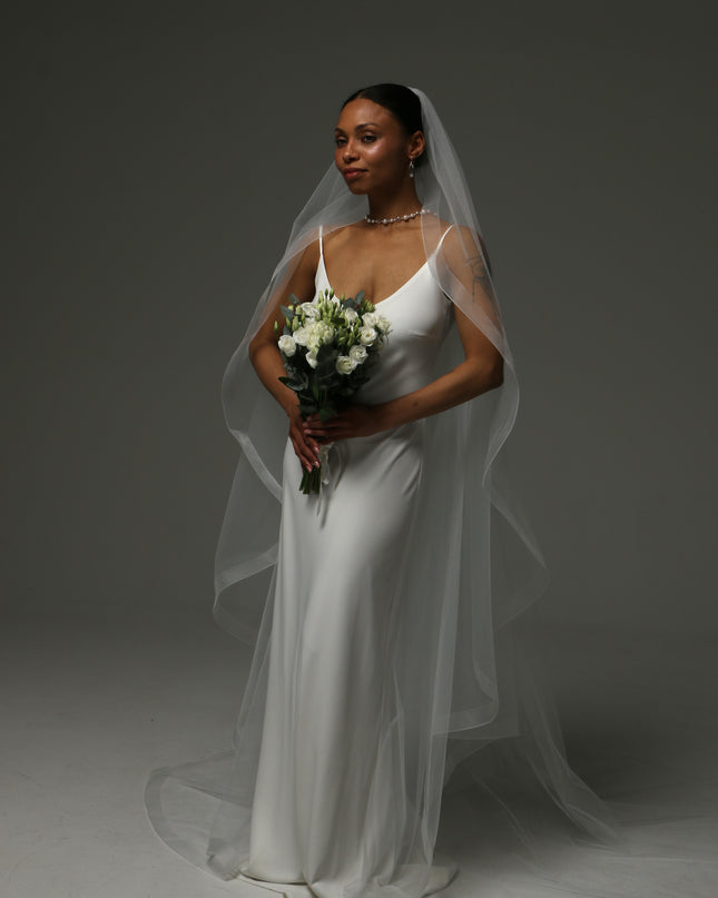 Cathedral Horsehair Edge Veil – One Tier Bridal Veil