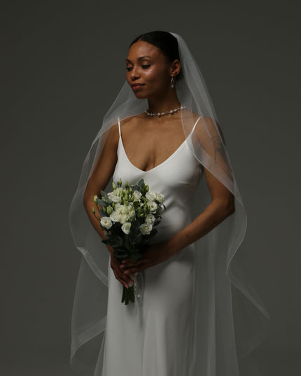 Cathedral Horsehair Edge Veil – One Tier Bridal Veil