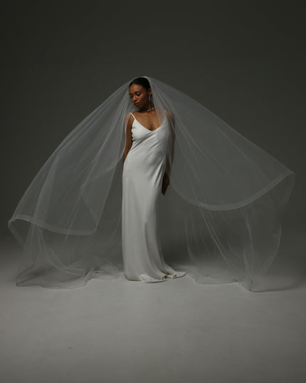 Cathedral Horsehair Edge Veil – One Tier Bridal Veil