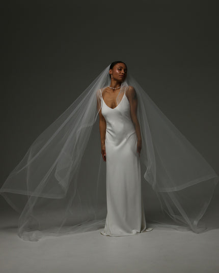 Cathedral Horsehair Edge Veil – One Tier Bridal Veil