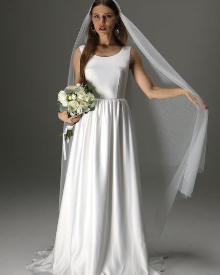 Romantic Two-Tier Juliet Cap Veil – Boho Wedding Veil.