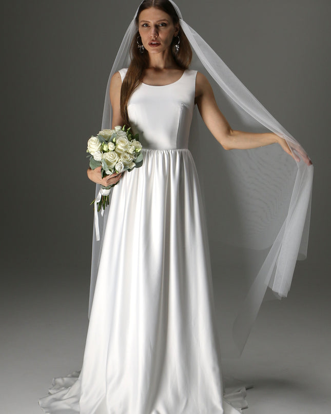 Romantic Two-Tier Juliet Cap Veil – Boho Wedding Veil.