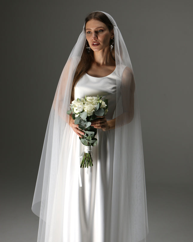 Romantic Two-Tier Juliet Cap Veil – Boho Wedding Veil.