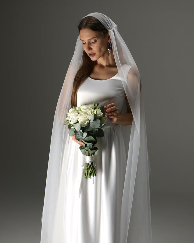 Romantic Two-Tier Juliet Cap Veil – Boho Wedding Veil.