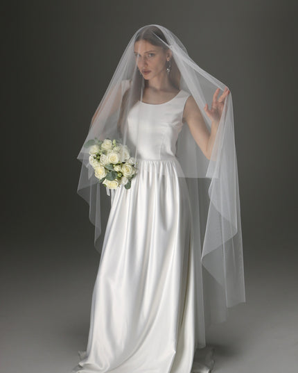 Romantic Two-Tier Juliet Cap Veil – Boho Wedding Veil.