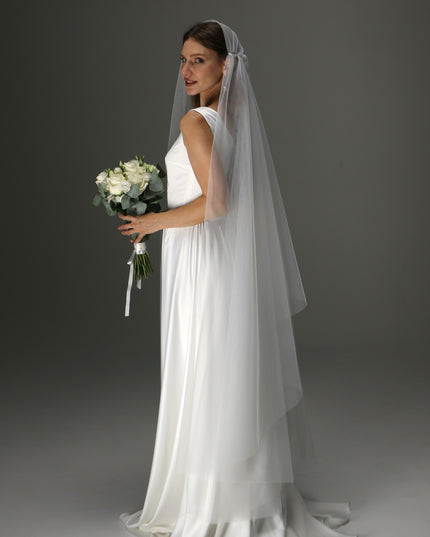 Romantic Two-Tier Juliet Cap Veil – Boho Wedding Veil.