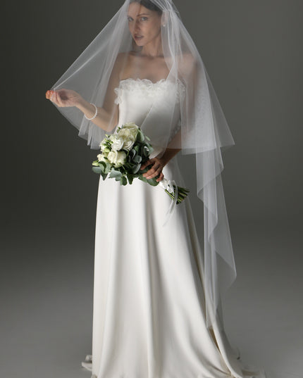 Juliet Cap Veil with Two Layers – Boho Vintage Bridal Veil