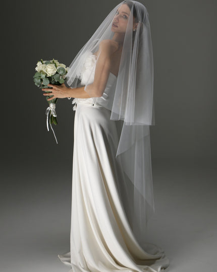 Juliet Cap Veil with Two Layers – Boho Vintage Bridal Veil