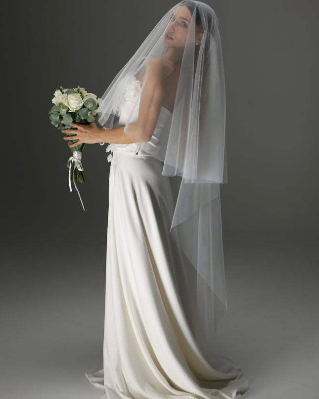 Juliet Cap Veil with Two Layers – Boho Vintage Bridal Veil