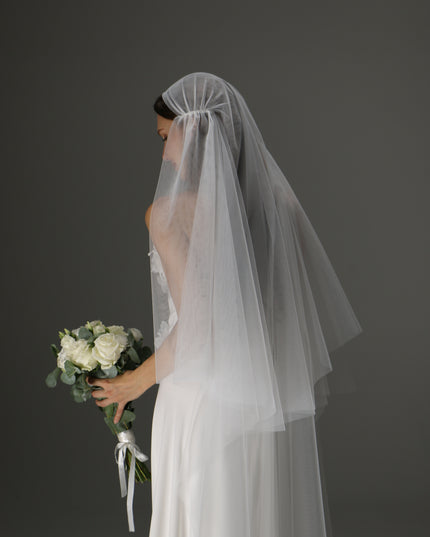 Juliet Cap Veil with Two Layers – Boho Vintage Bridal Veil
