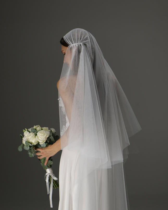 Juliet Cap Veil with Two Layers – Boho Vintage Bridal Veil