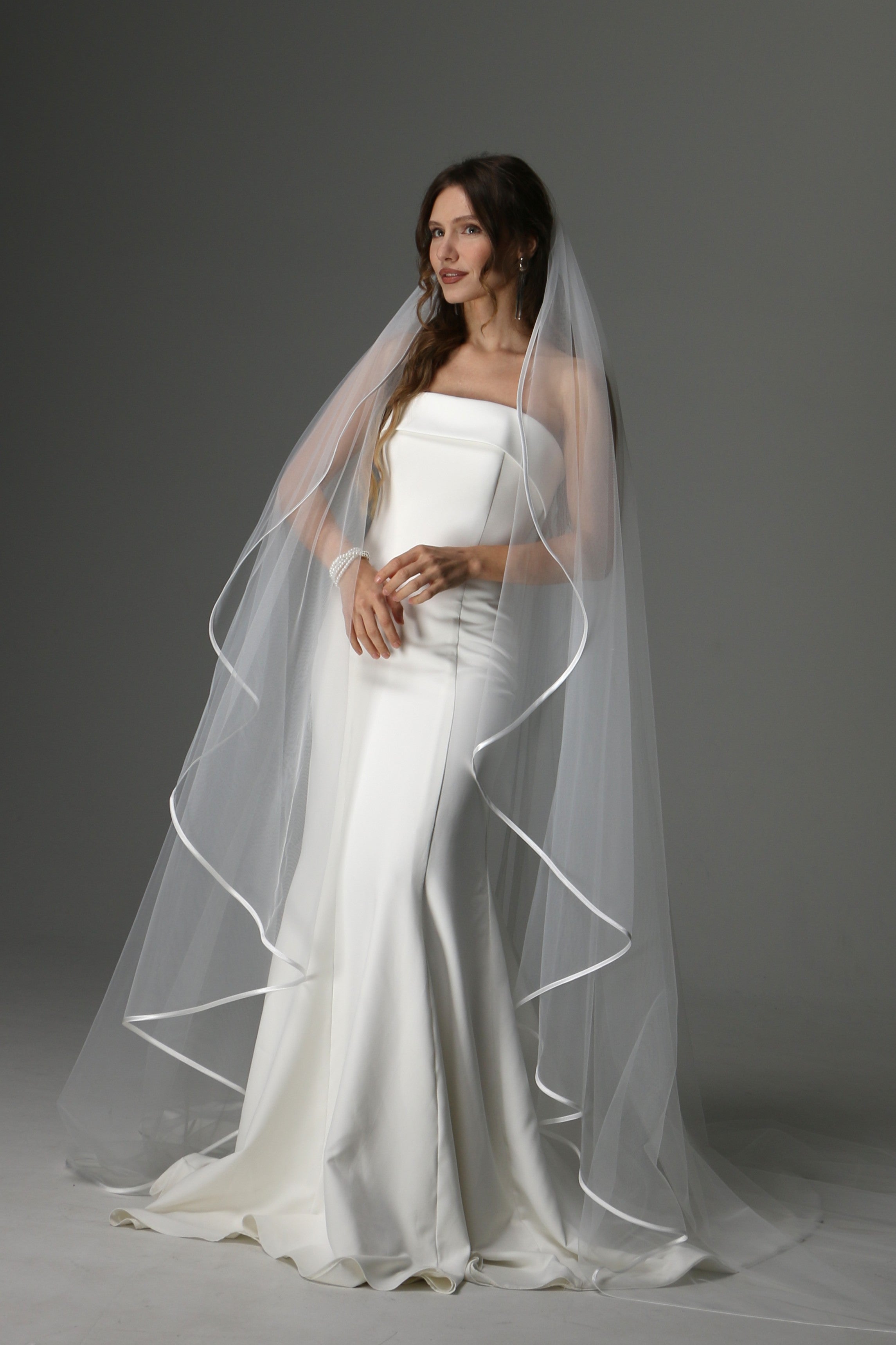 veil for satin dress Choosing the Right Style Veil for Your Wedding Dress Grace Loves Lace US