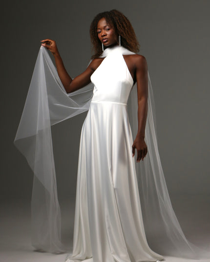 Soft Tulle Bridal Scarf Veil Long Wedding Wrap Shawl