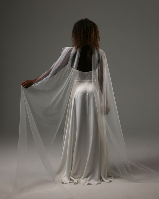 Soft Tulle Bridal Scarf Veil Long Wedding Wrap Shawl