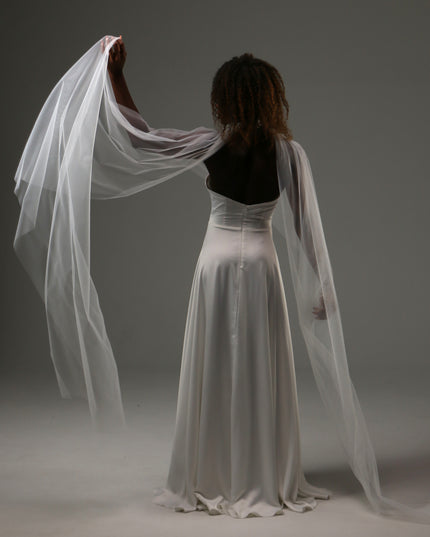 Soft Tulle Bridal Scarf Veil Long Wedding Wrap Shawl