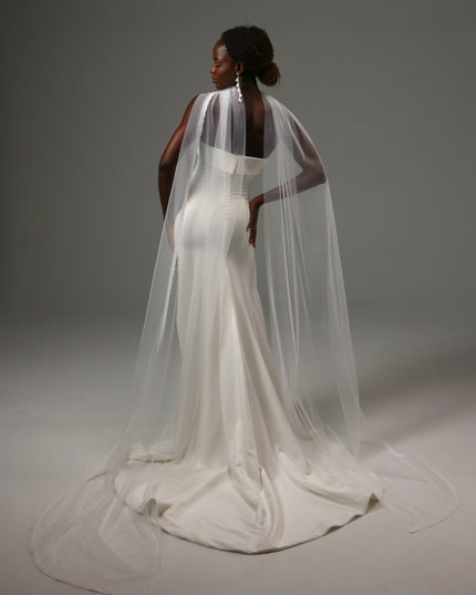 Lace Edge Bridal Scarf Veil Long Tulle Wedding Wrap