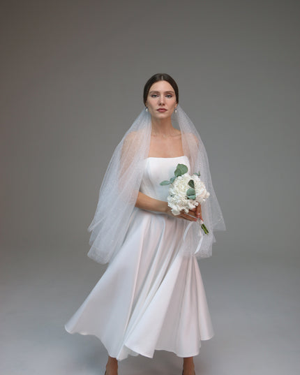 Blusher Veil-Chapel Length Veil-Simple Wedding Veil-Boho Veil | Custom Veil