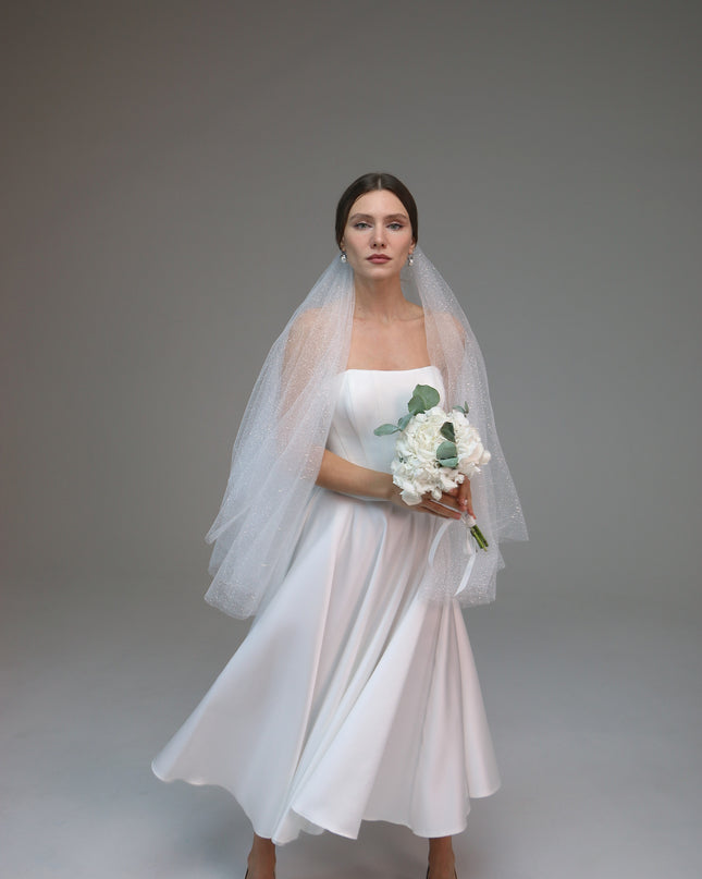 Blusher Veil-Chapel Length Veil-Simple Wedding Veil-Boho Veil | Custom Veil