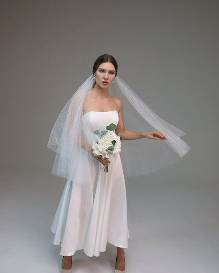 Blusher Veil-Chapel Length Veil-Simple Wedding Veil-Boho Veil | Custom Veil