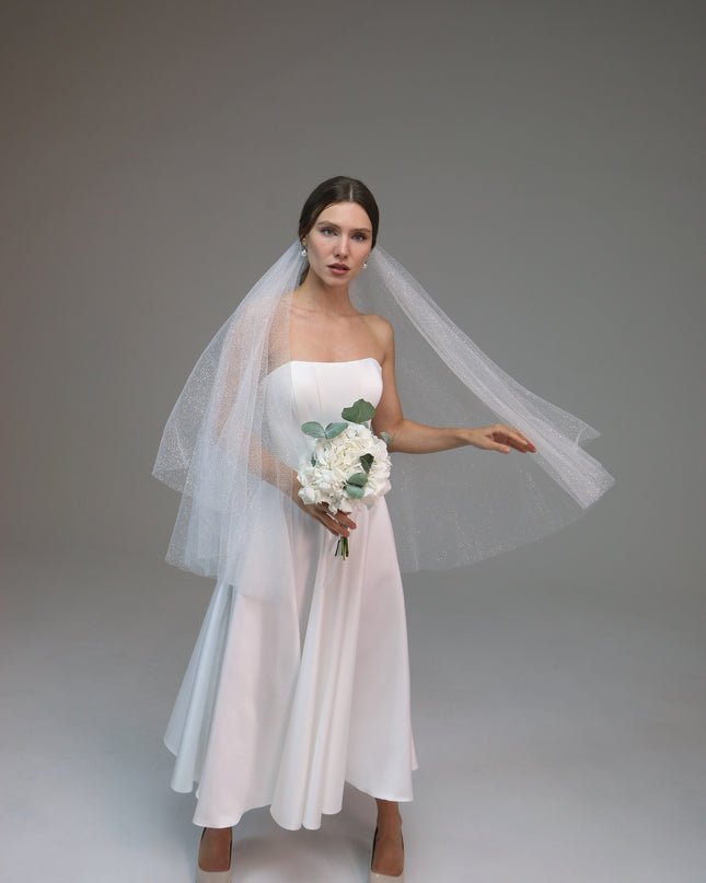 Blusher Veil-Chapel Length Veil-Simple Wedding Veil-Boho Veil | Custom Veil