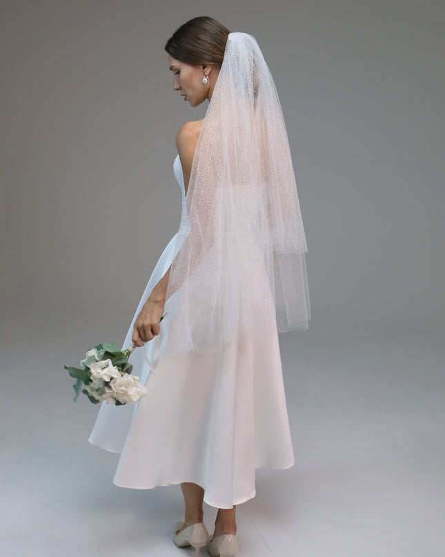 Blusher Veil-Chapel Length Veil-Simple Wedding Veil-Boho Veil | Custom Veil