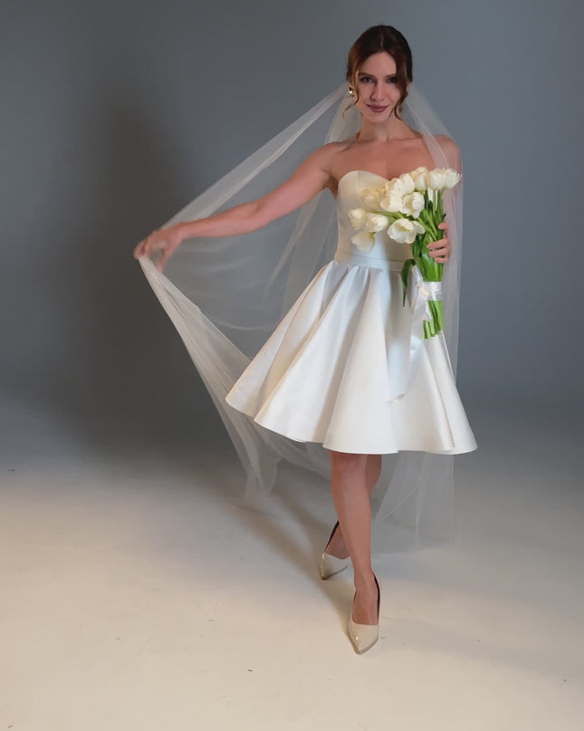 Bridal Pencil Veil - Customized Length and Style Available